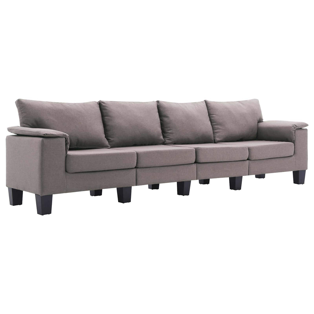 vidaXL Sofa Ciemnoszary 4-osobowa tkanina
