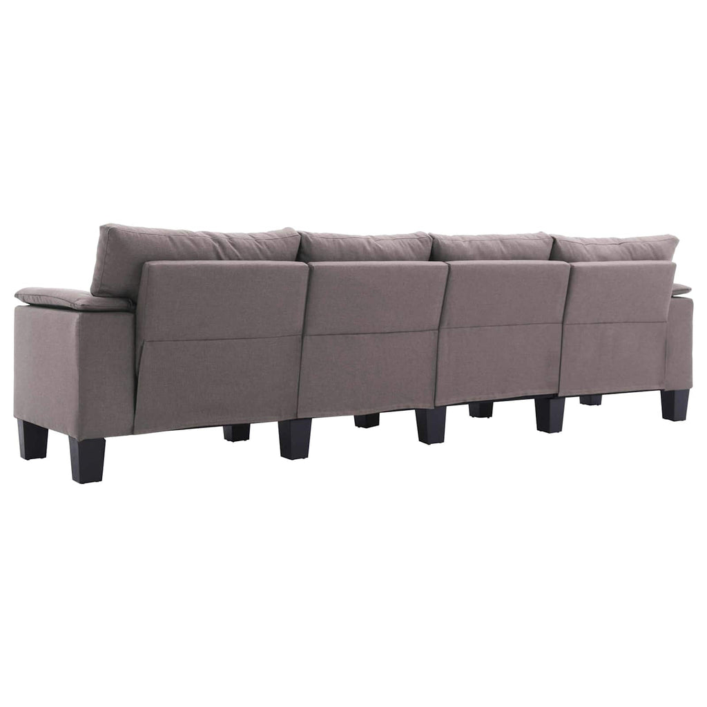 vidaXL Sofa Ciemnoszary 4-osobowa tkanina