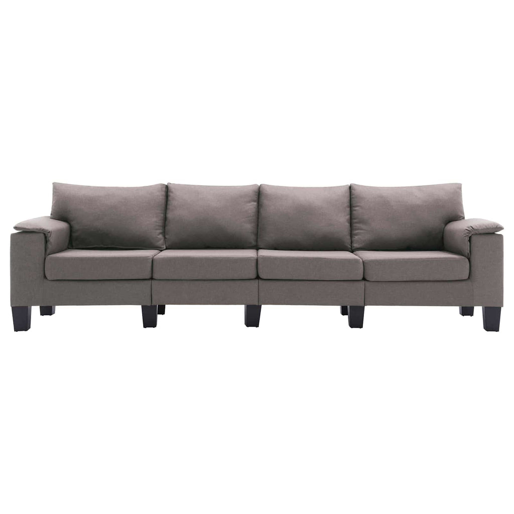 vidaXL Sofa Ciemnoszary 4-osobowa tkanina