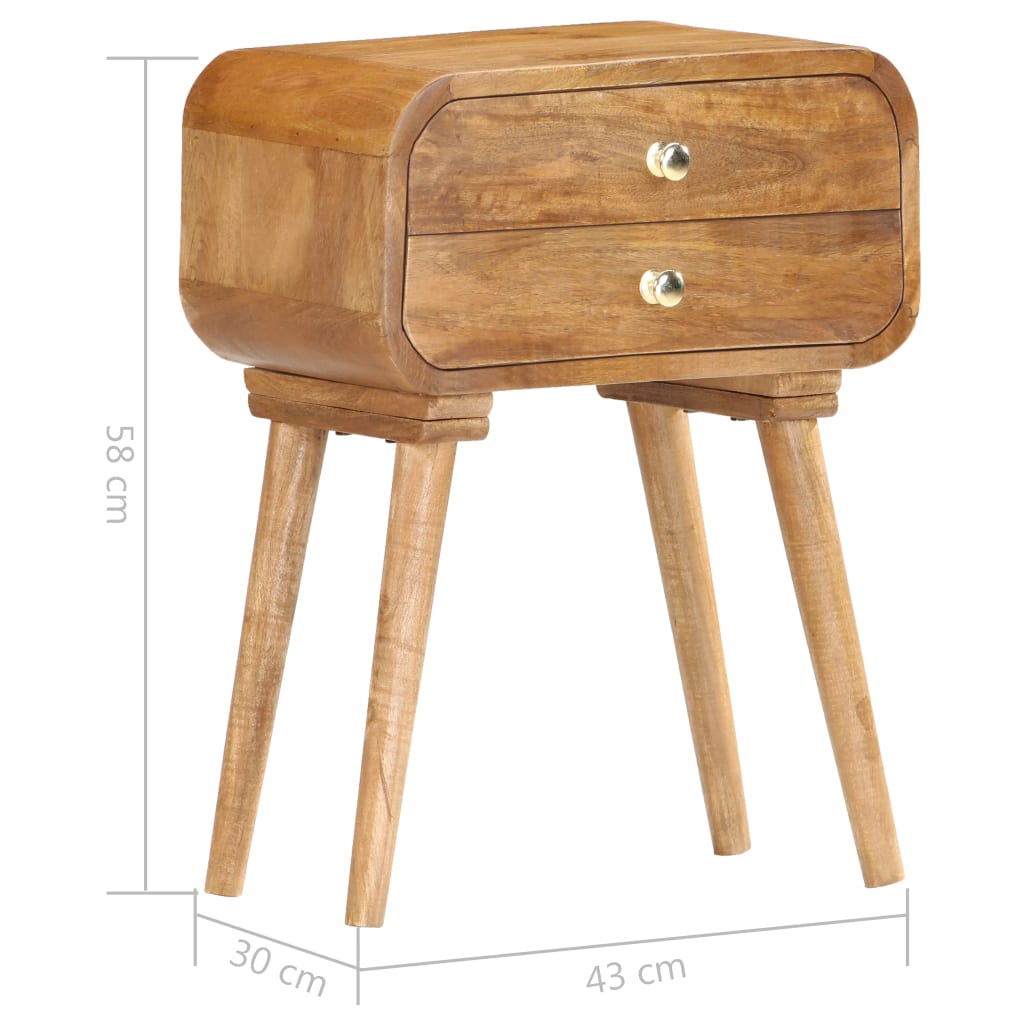 vidaXL Szafka nocna, 43x30x58 cm, lite drewno mango