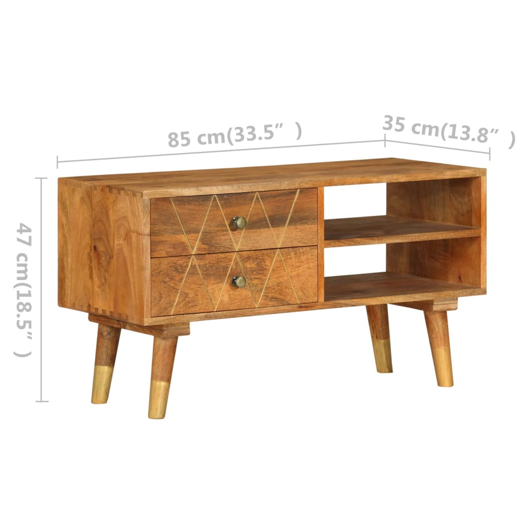 vidaXL Szafka pod TV, 85 x 35 x 47 cm, lite drewno mango