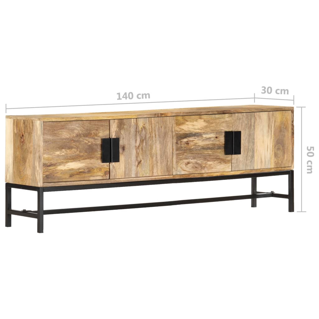 vidaXL Szafka pod telewizor, 140x30x50 cm, lite drewno mango