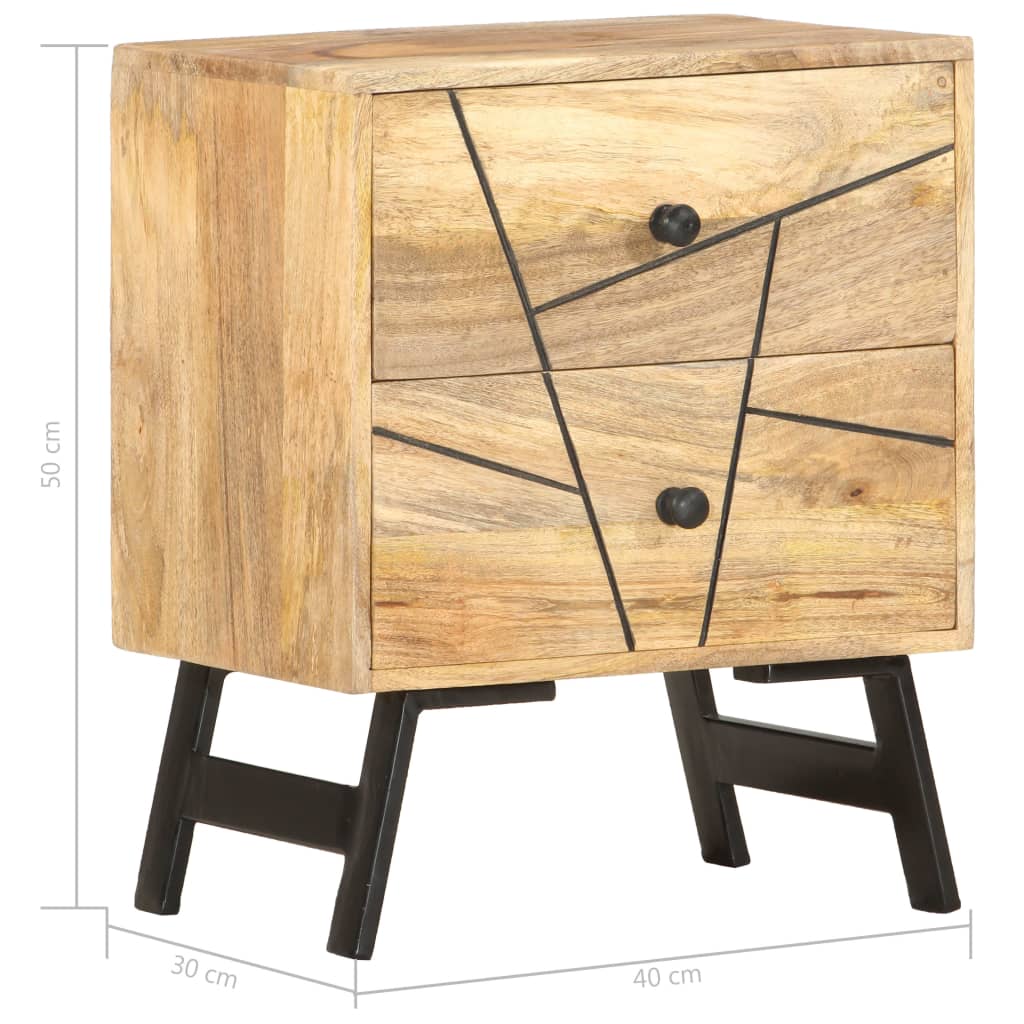 vidaXL Szafka nocna, 40x30x50 cm, lite drewno mango