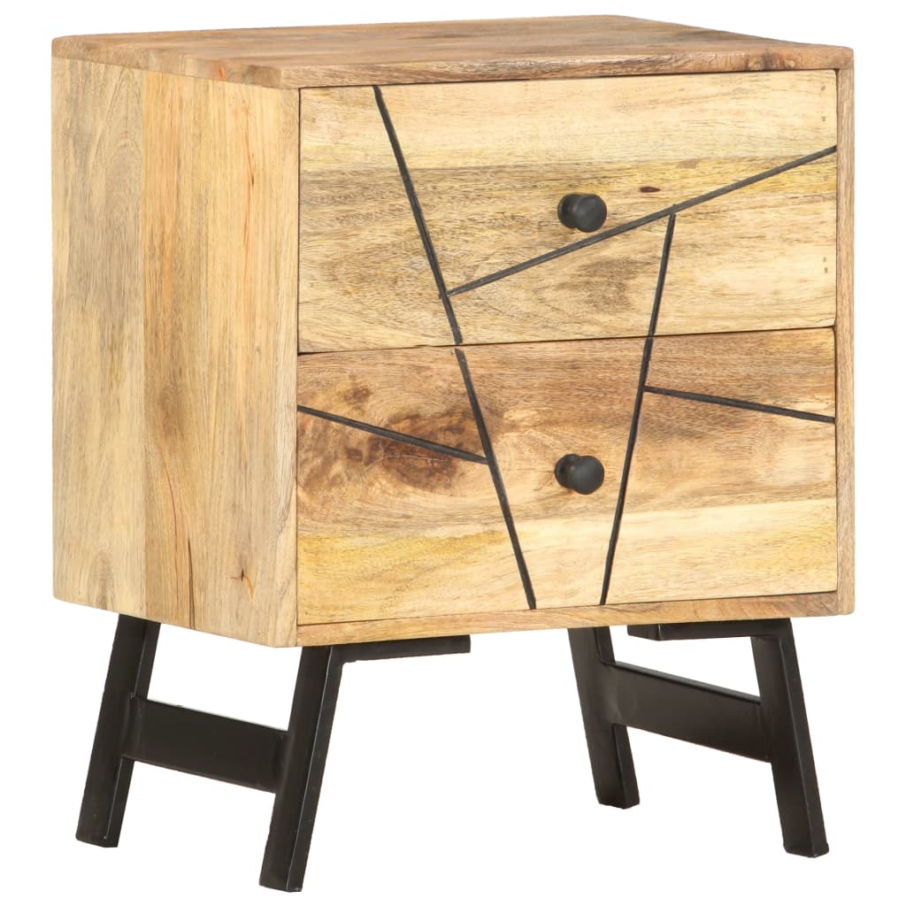 vidaXL Szafka nocna, 40x30x50 cm, lite drewno mango