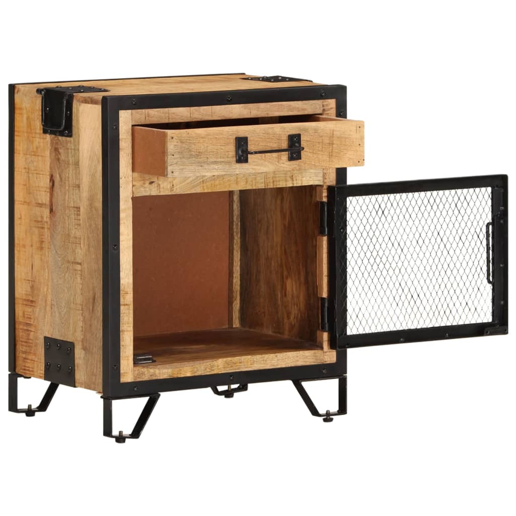 vidaXL Szafka nocna, 43x30x51 cm, lite, surowe drewno mango