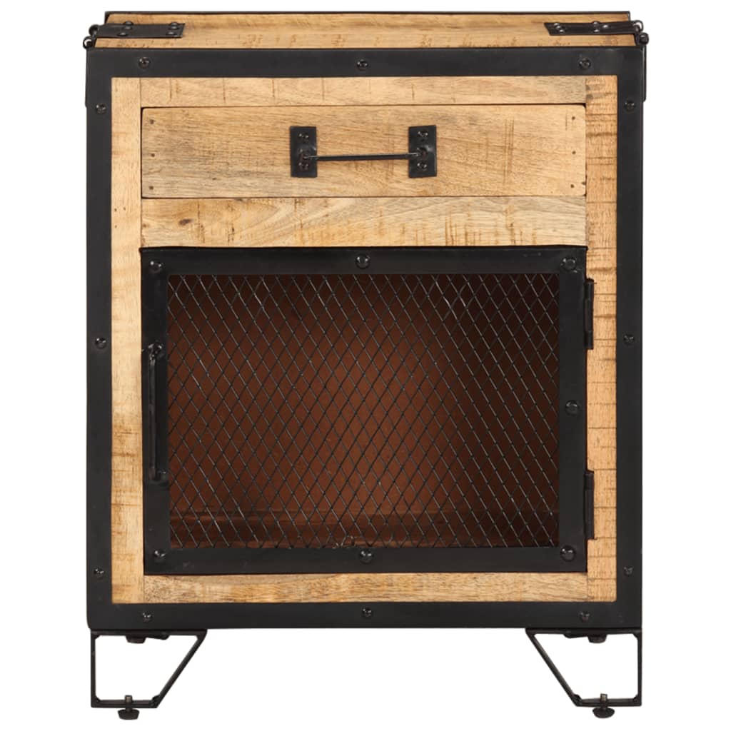 vidaXL Szafka nocna, 43x30x51 cm, lite, surowe drewno mango