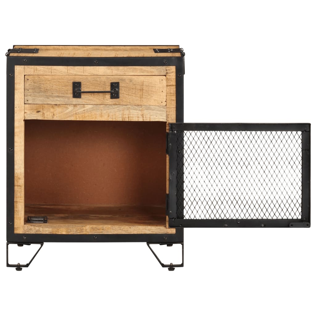 vidaXL Szafka nocna, 43x30x51 cm, lite, surowe drewno mango