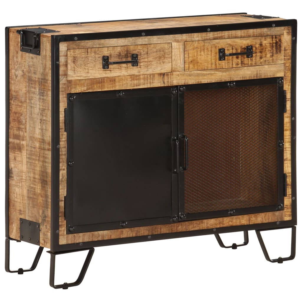 vidaXL Komoda, 80x31x71 cm, lite, surowe drewno mango