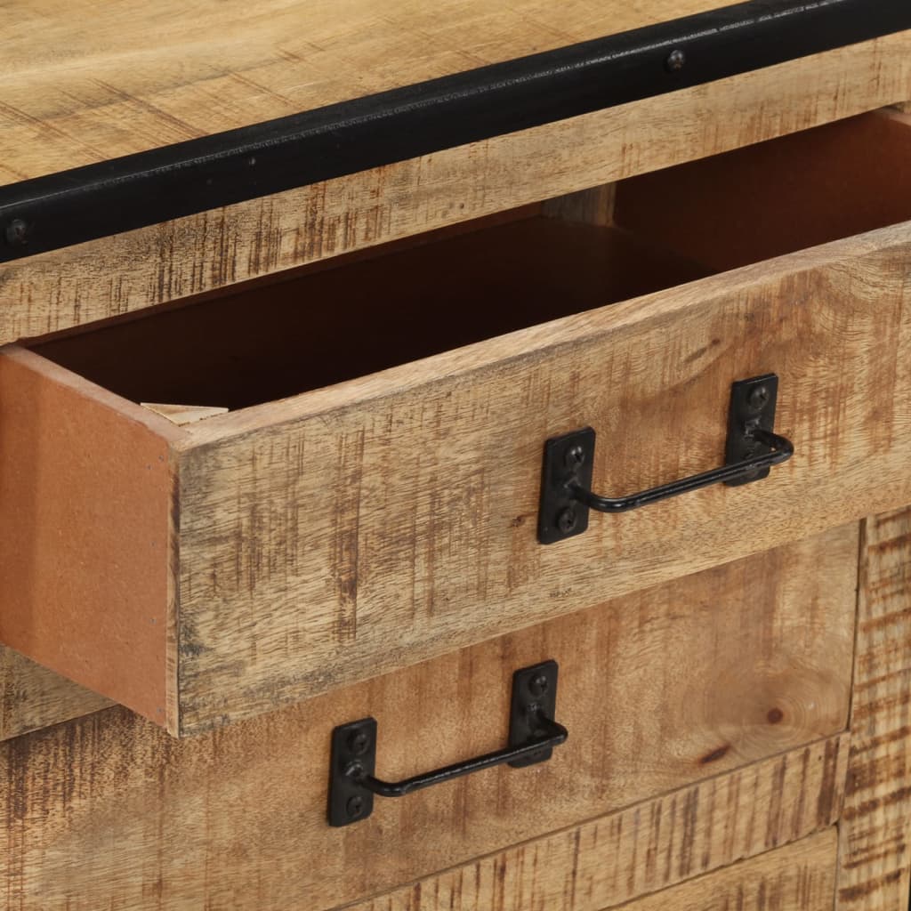 vidaXL Komoda, 100x31x60 cm, lite, surowe drewno mango