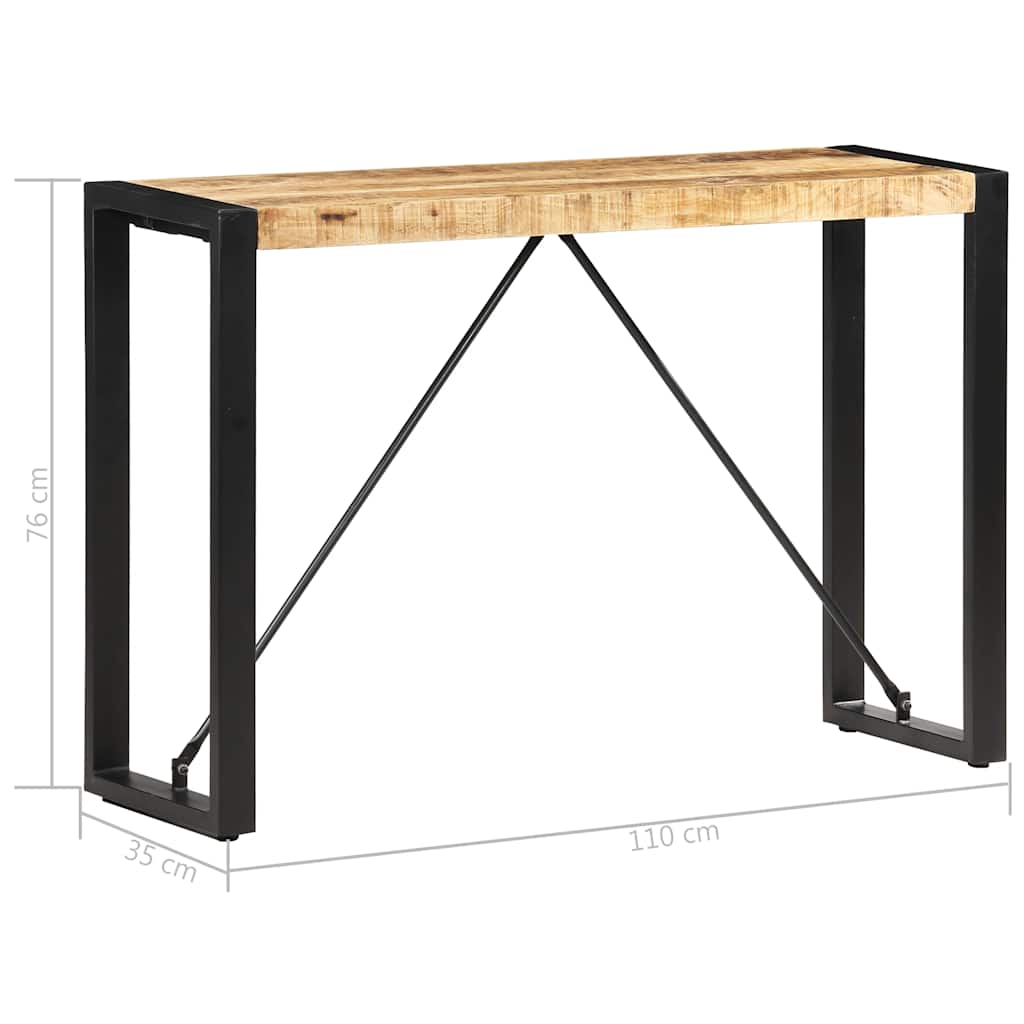 vidaXL Stolik typu konsola, 110 x 35 x 76 cm, lite drewno mango