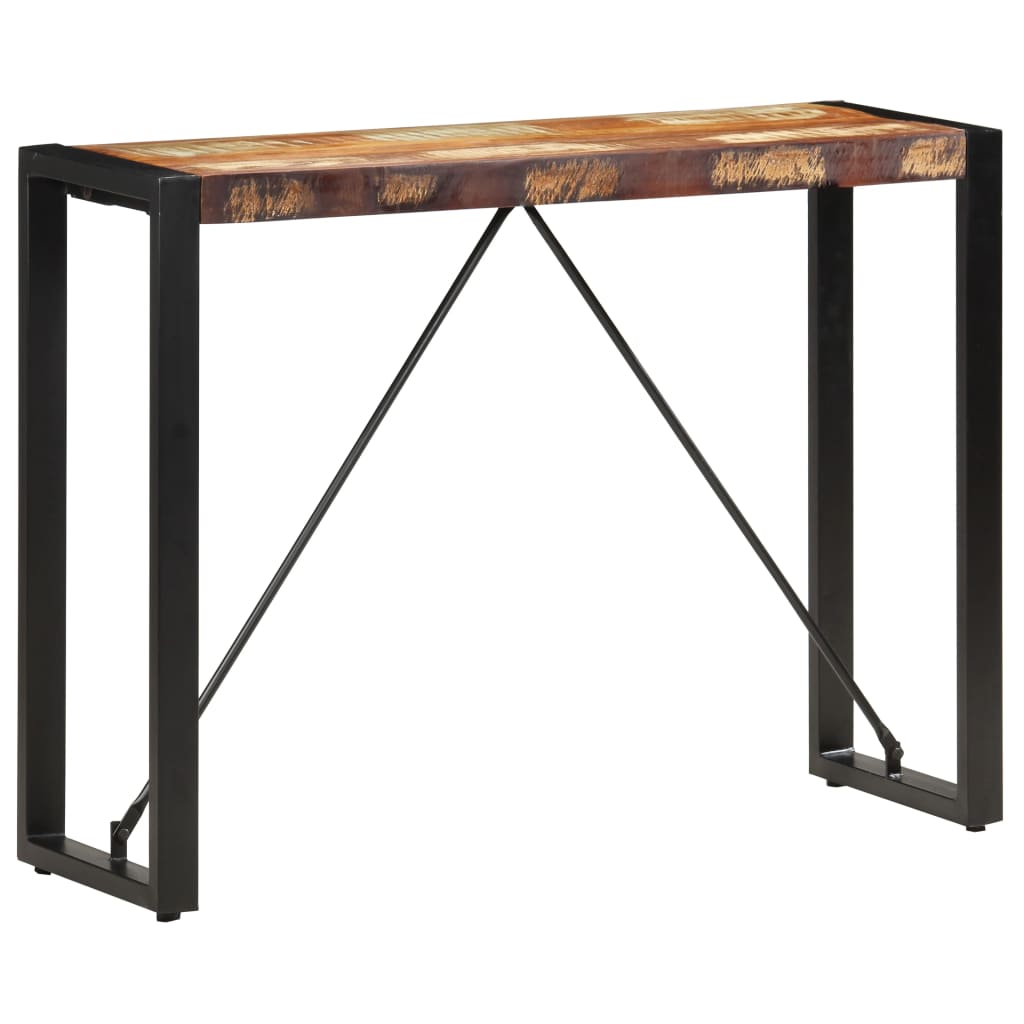 vidaXL Stolik typu konsola, 110 x 35 x 76 cm, lite drewno z odzysku