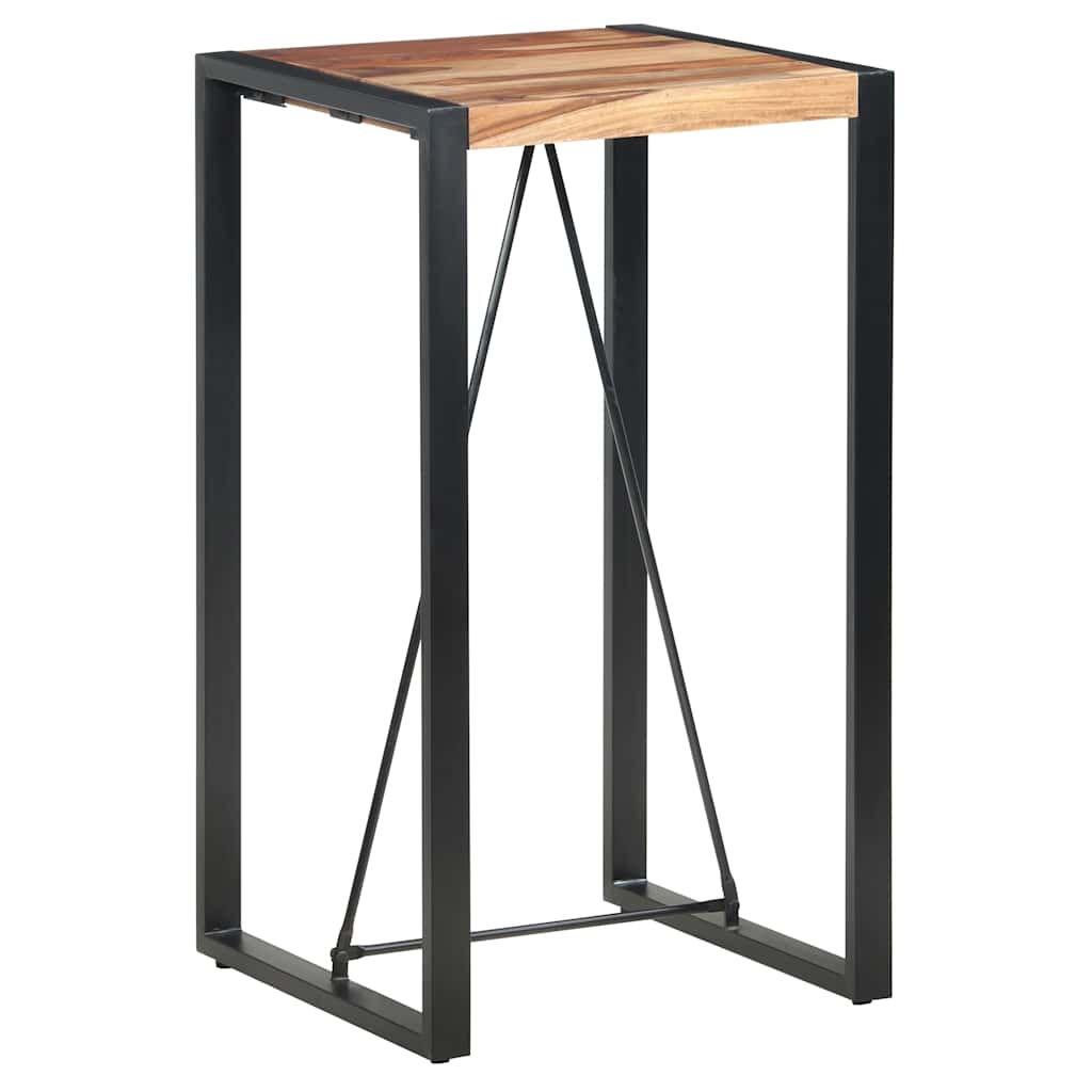 vidaXL Stolik barowy, 60 x 60 x 110 cm, lite drewno akacjowe