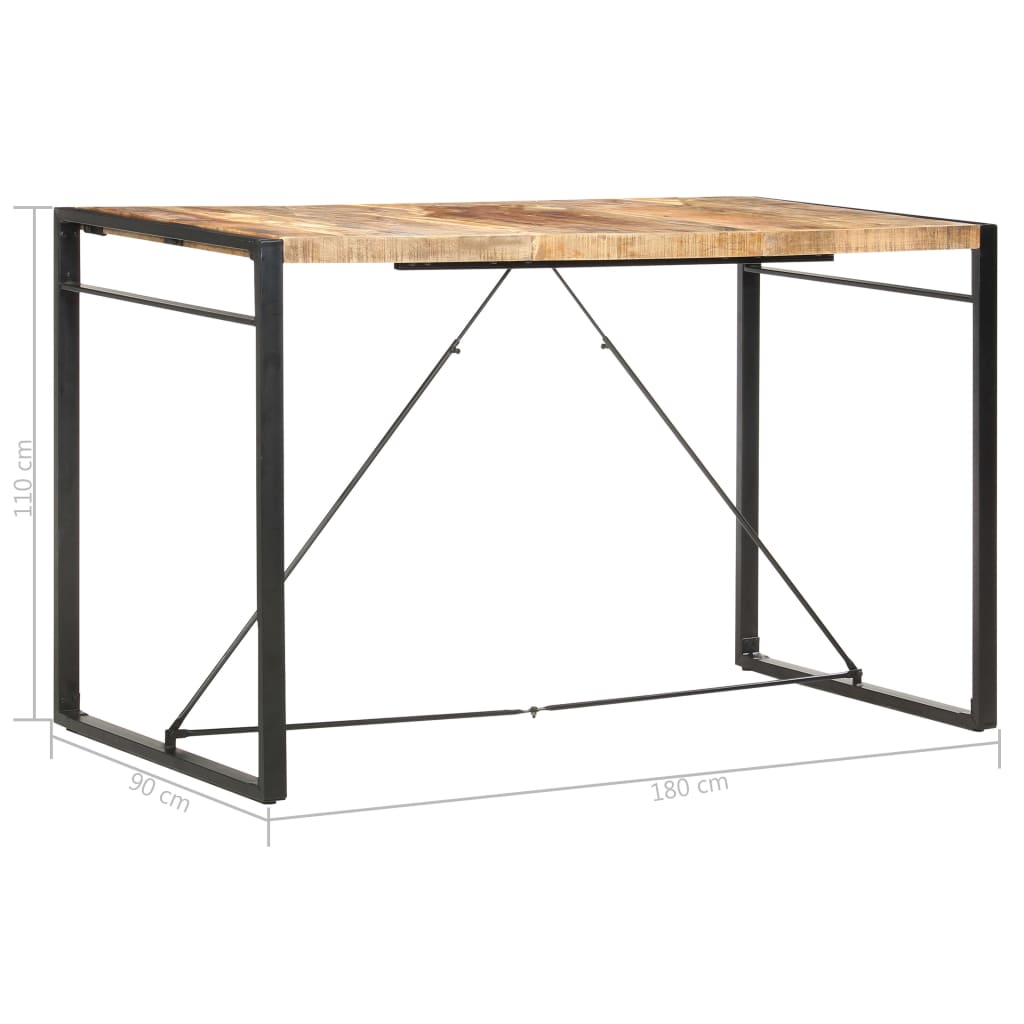 vidaXL Stolik barowy, 180x90x110 cm, lite drewno mango