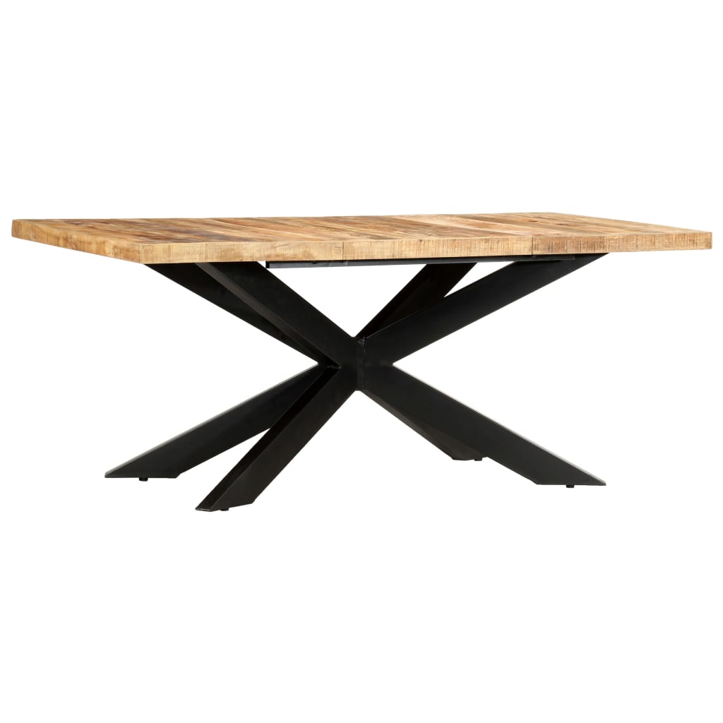vidaXL Stół jadalniany, 180 x 90 x 76 cm, lite surowe drewno mango