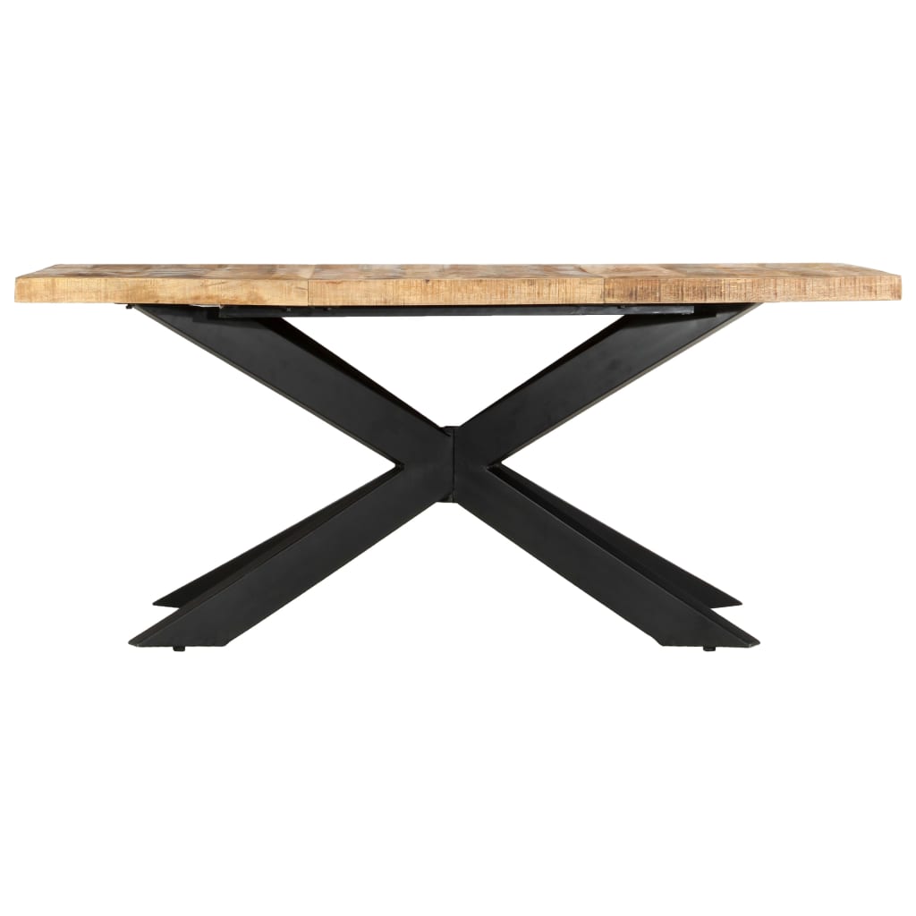 vidaXL Stół jadalniany, 180 x 90 x 76 cm, lite surowe drewno mango