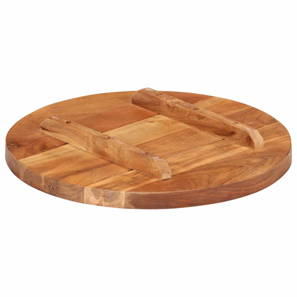 vidaXL Blat stołu, lite drewno akacjowe, okrągły, 25-27 mm, 40 cm