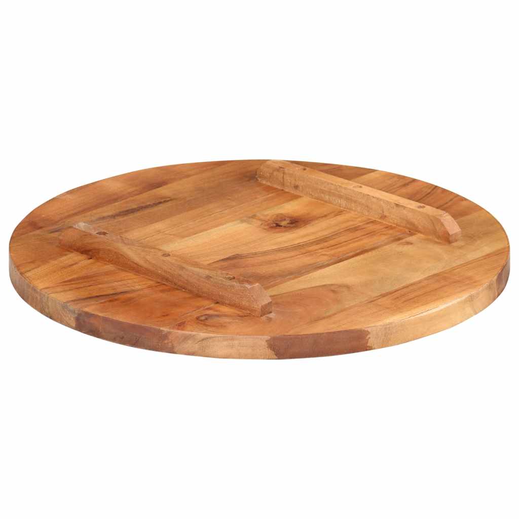 vidaXL Blat stołu, lite drewno akacjowe, okrągły, 25-27 mm, 50 cm