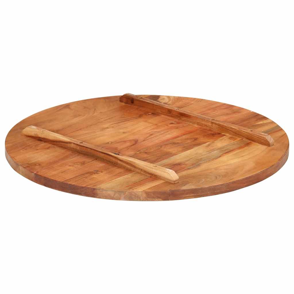 vidaXL Blat stołu, lite drewno akacjowe, okrągły, 25-27 mm, 70 cm