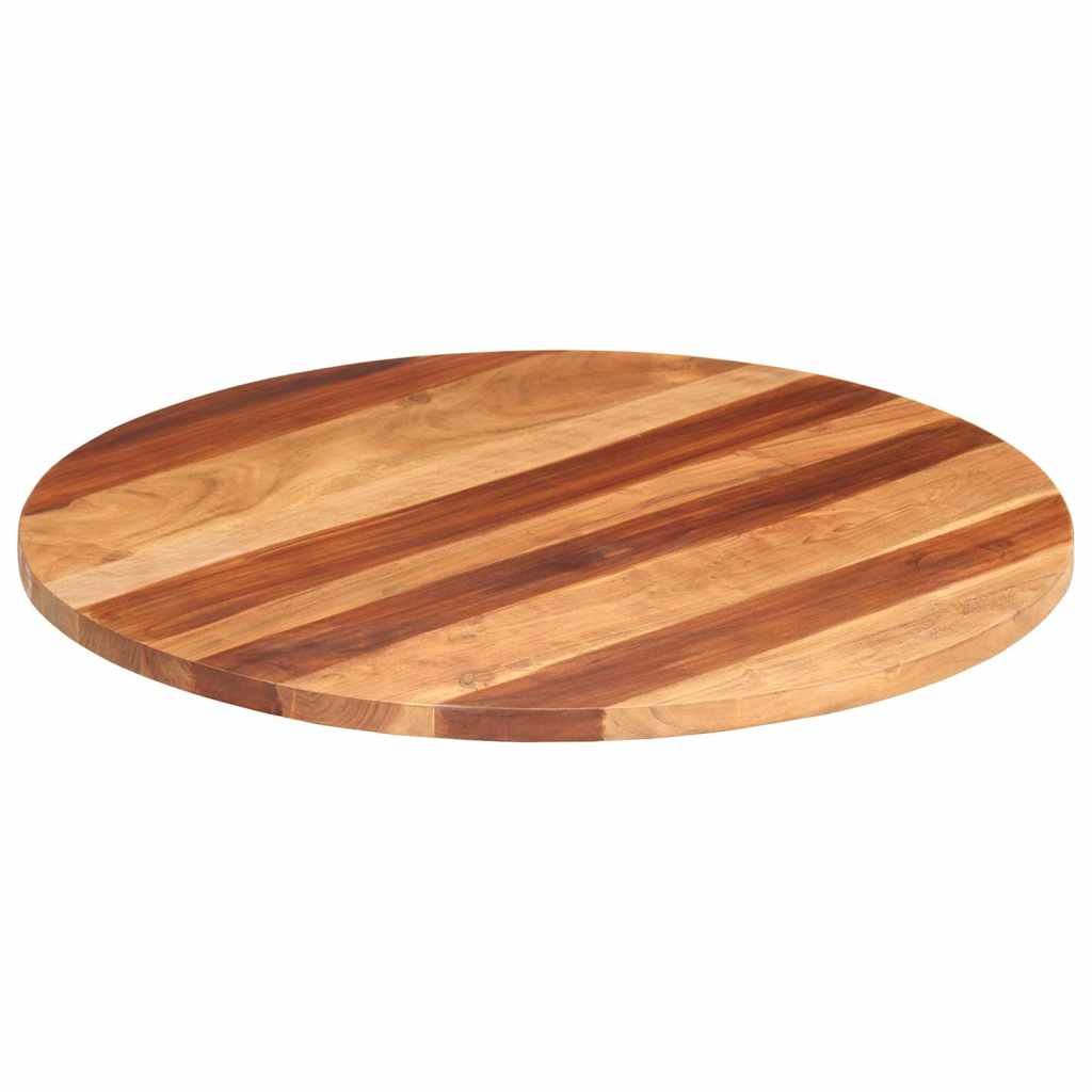 vidaXL Blat stołu, lite drewno akacjowe, okrągły, 25-27 mm, 80 cm