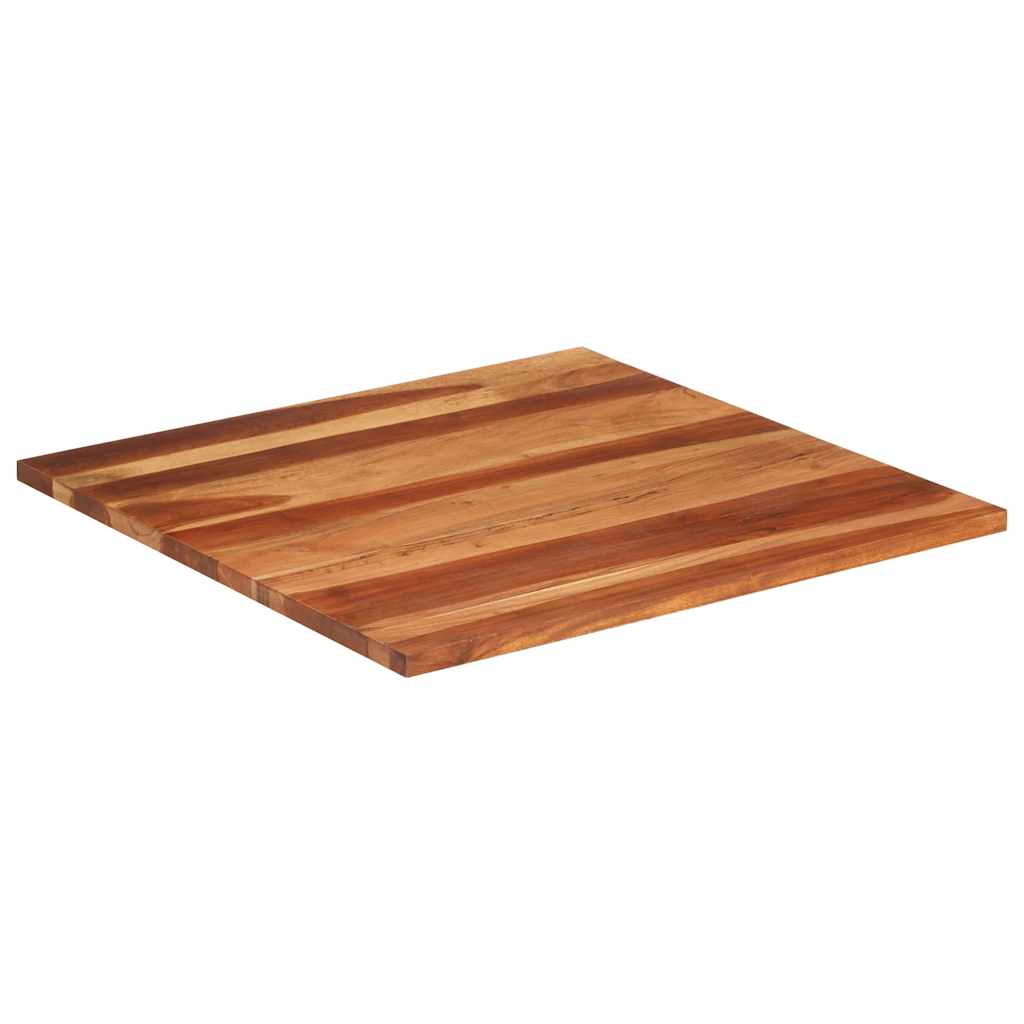 vidaXL Blat stołu, lite drewno akacjowe, 25-27 mm, 80x80 cm