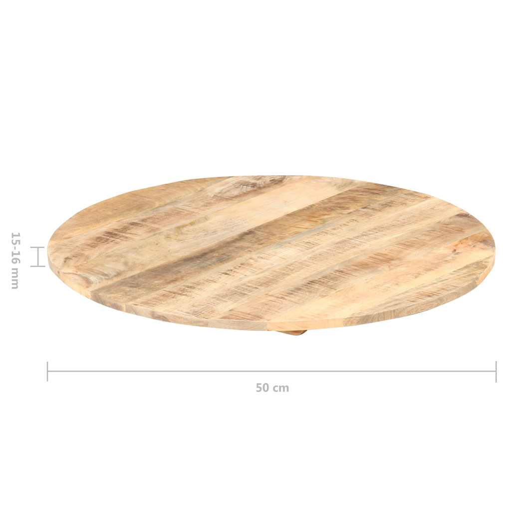 vidaXL Blat stołu, lite drewno mango, okrągły, 15-16 mm, 50 cm