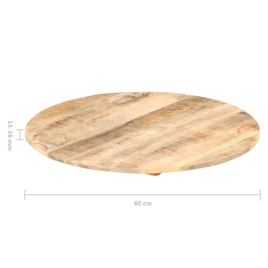vidaXL Blat stołu, lite drewno mango, okrągły, 15-16 mm, 60 cm