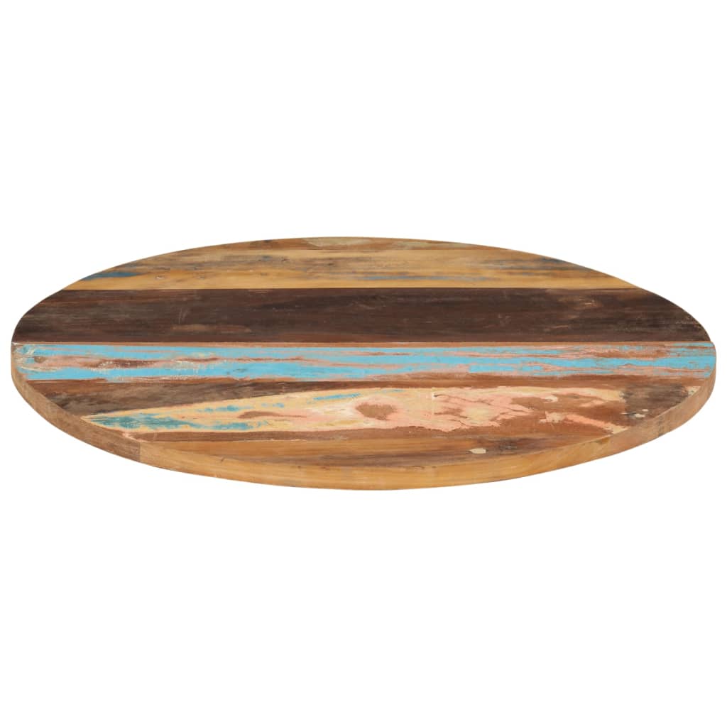 vidaXL Okrągły blat stołu, 80 cm, 25-27 mm, lite drewno odzyskane