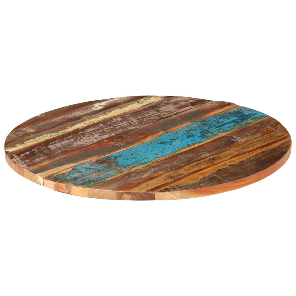 vidaXL Okrągły blat stołu, 80 cm, 25-27 mm, lite drewno odzyskane