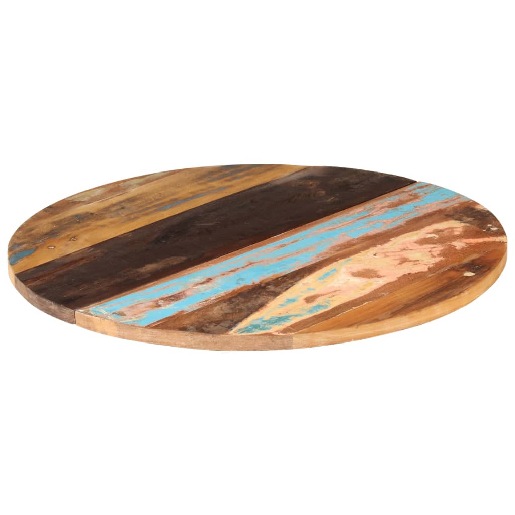 vidaXL Okrągły blat stołu, 80 cm, 25-27 mm, lite drewno odzyskane
