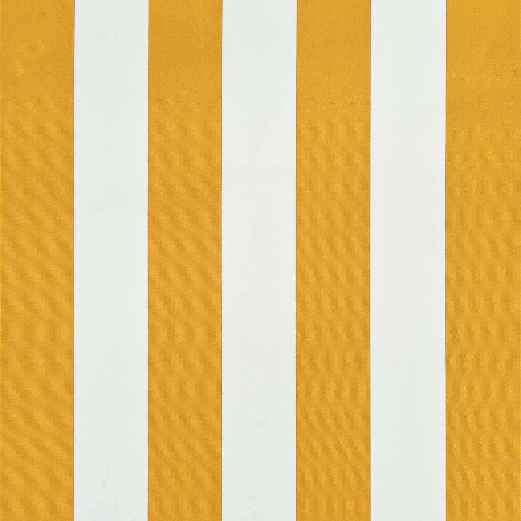 vidaXL Markiza zwijana, 100 x 150 cm, biało-żółta