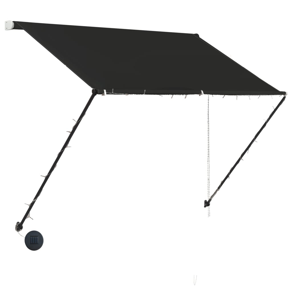 vidaXL Markiza zwijana z LED, 100 x 150 cm, antracytowa