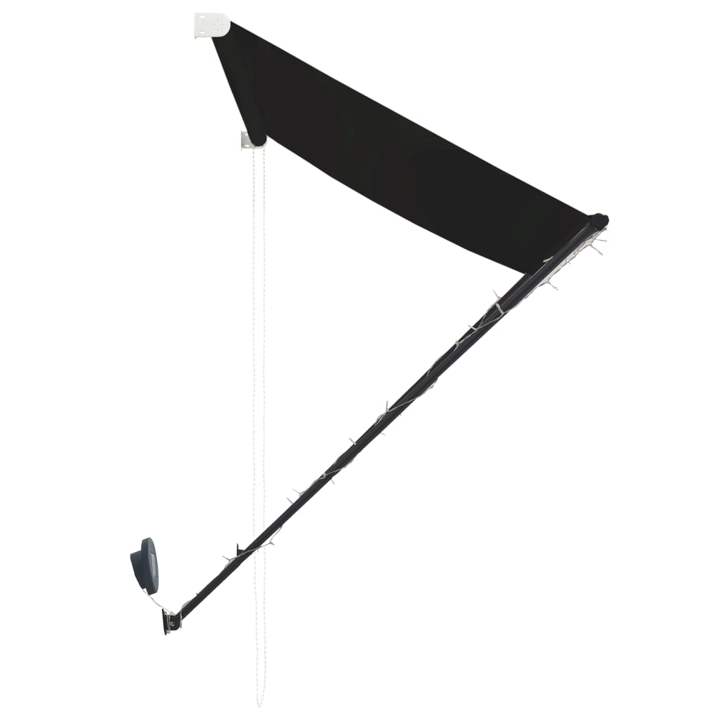 vidaXL Markiza zwijana z LED, 100 x 150 cm, antracytowa