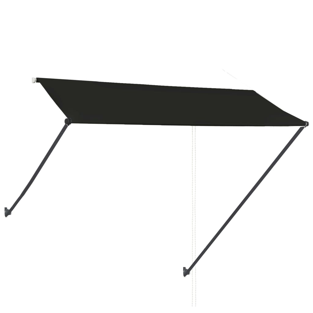 vidaXL Markiza zwijana z LED, 300 x 150 cm, antracytowa