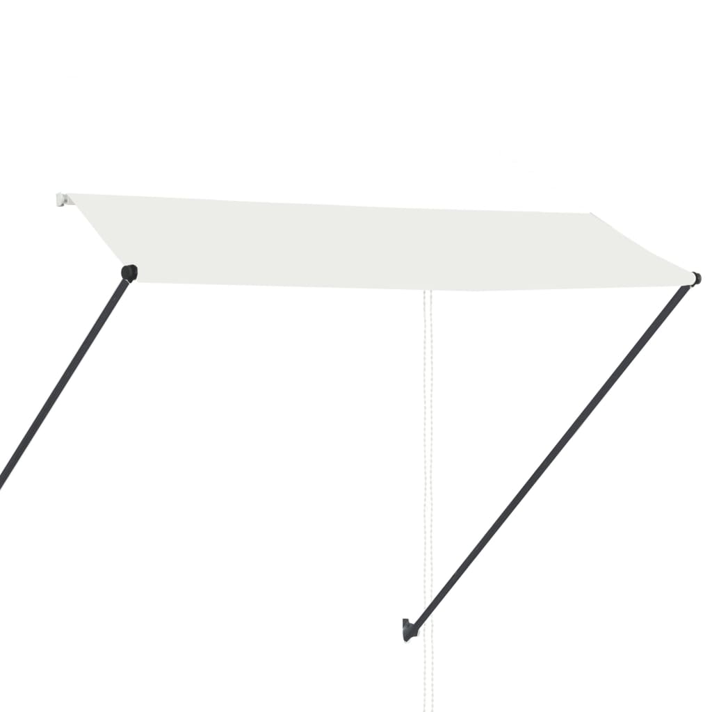 vidaXL Markiza zwijana z LED, 300 x 150 cm, kremowa