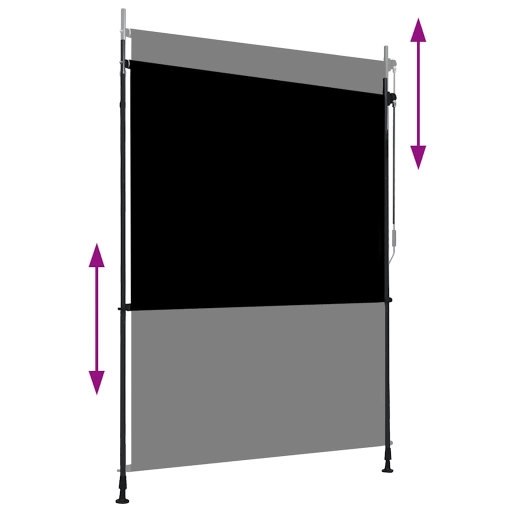 vidaXL Roleta zewnętrzna, 150x270 cm, antracytowa