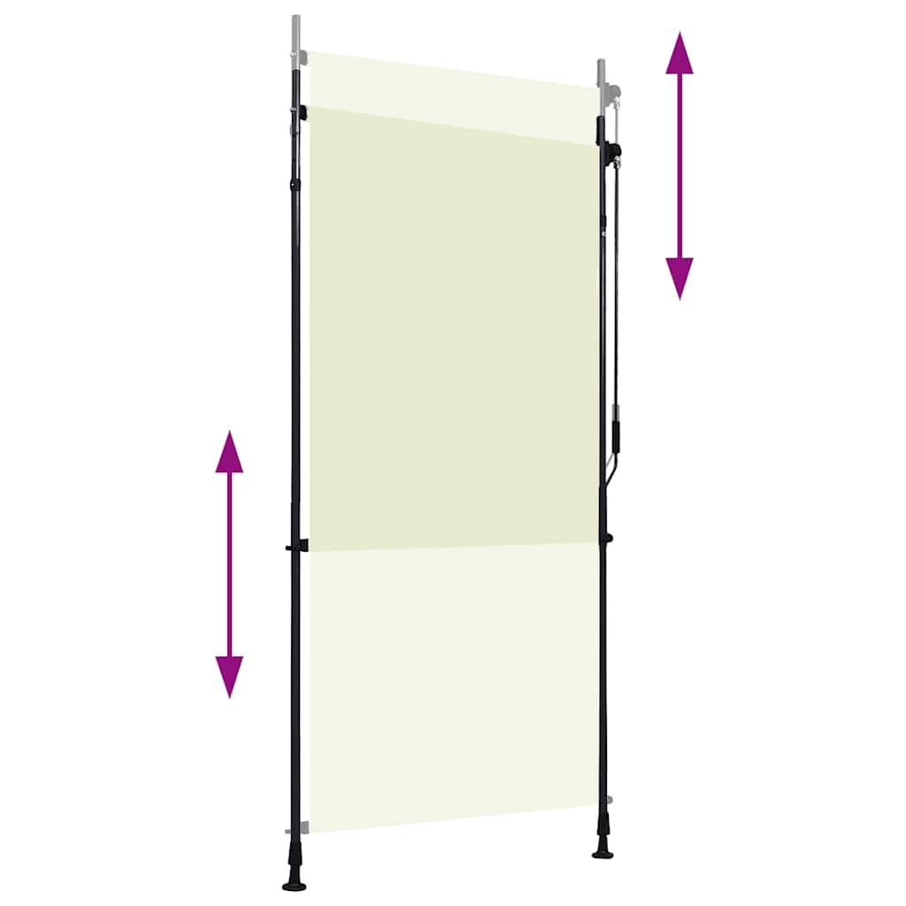 vidaXL Roleta zewnętrzna, 100x270 cm, kremowa