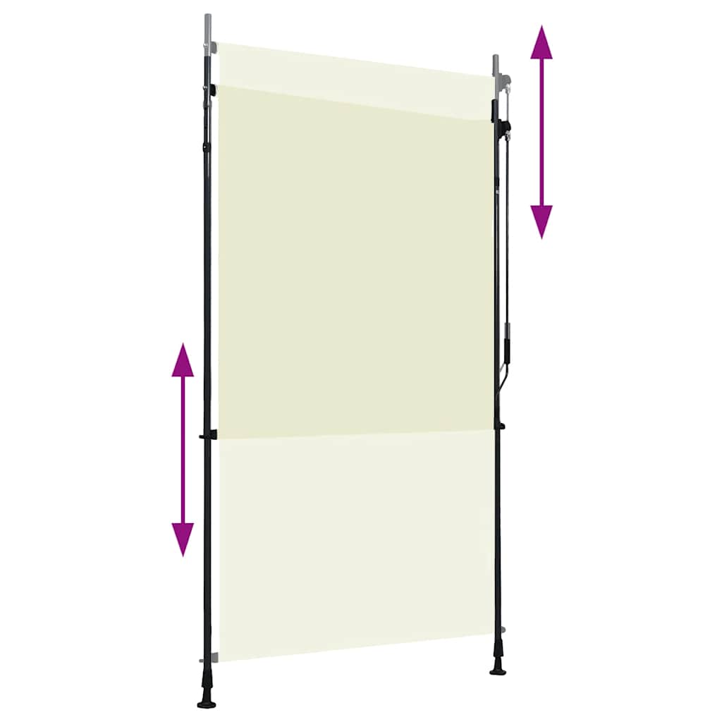 vidaXL Roleta zewnętrzna, 120x270 cm, kremowa