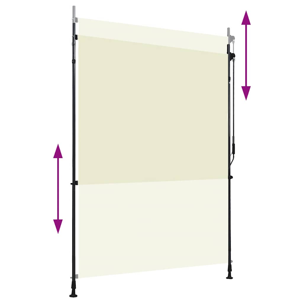 vidaXL Roleta zewnętrzna, 150x270 cm, kremowa