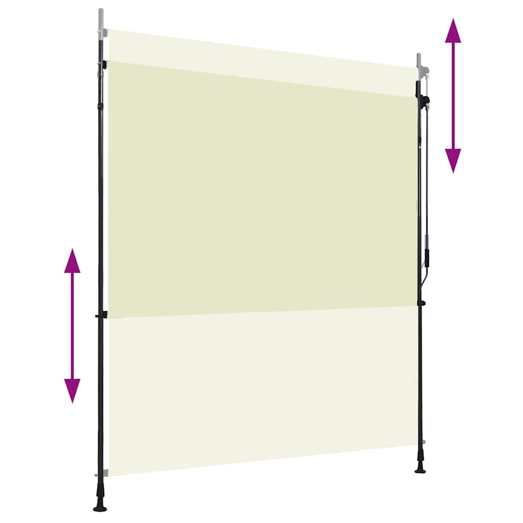 vidaXL Roleta zewnętrzna, 200x270 cm, kremowa