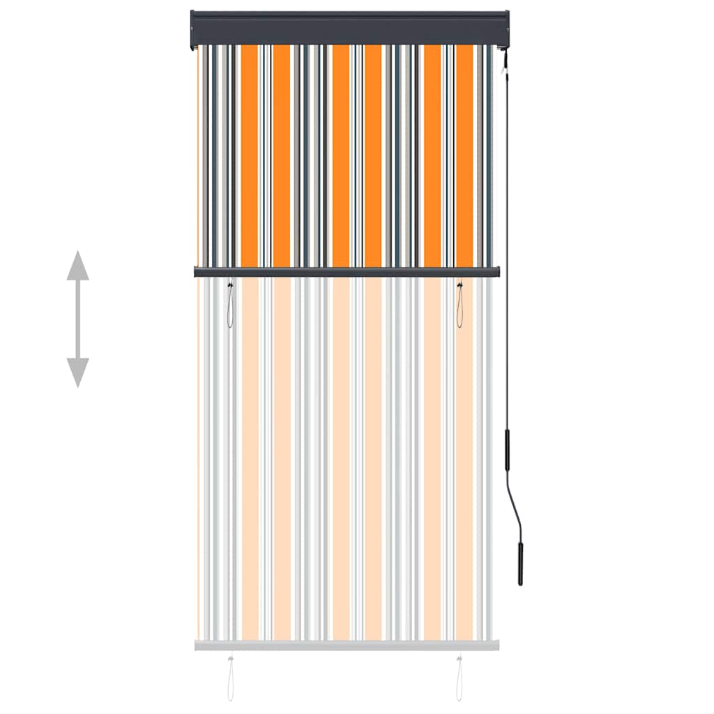 vidaXL Roleta zewnętrzna, 80x250 cm, żółto-niebieska
