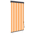 vidaXL Roleta zewnętrzna, 80x250 cm, biało-pomarańczowa