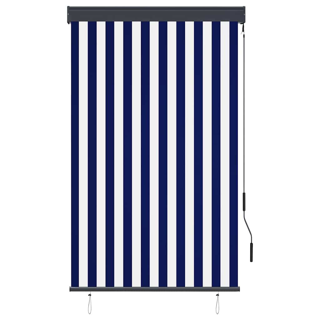 vidaXL Roleta zewnętrzna, 100x250 cm, niebiesko-biała