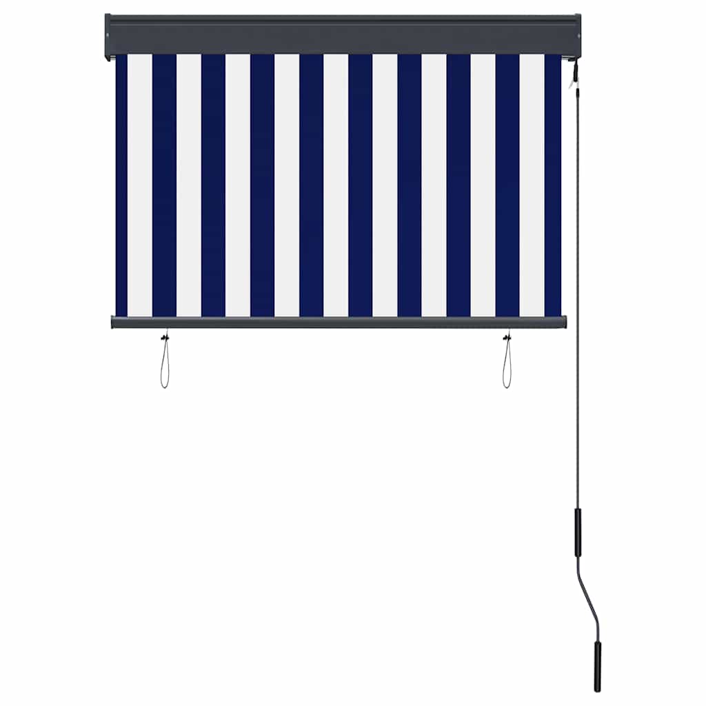 vidaXL Roleta zewnętrzna, 100x250 cm, niebiesko-biała