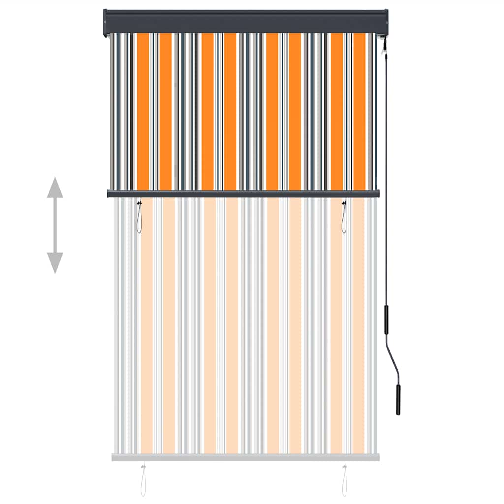 vidaXL Roleta zewnętrzna, 100x250 cm, żółto-niebieska