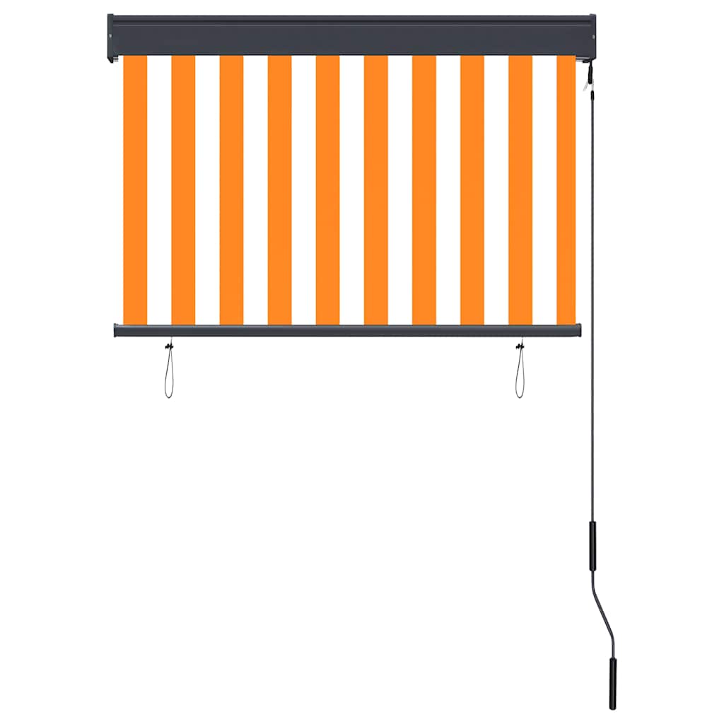 vidaXL Roleta zewnętrzna, 100x250 cm, biało-pomarańczowa