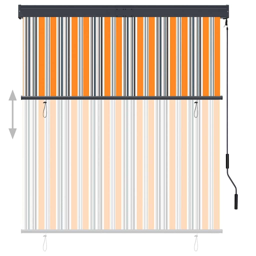 vidaXL Roleta zewnętrzna, 140x250 cm, żółto-niebieska