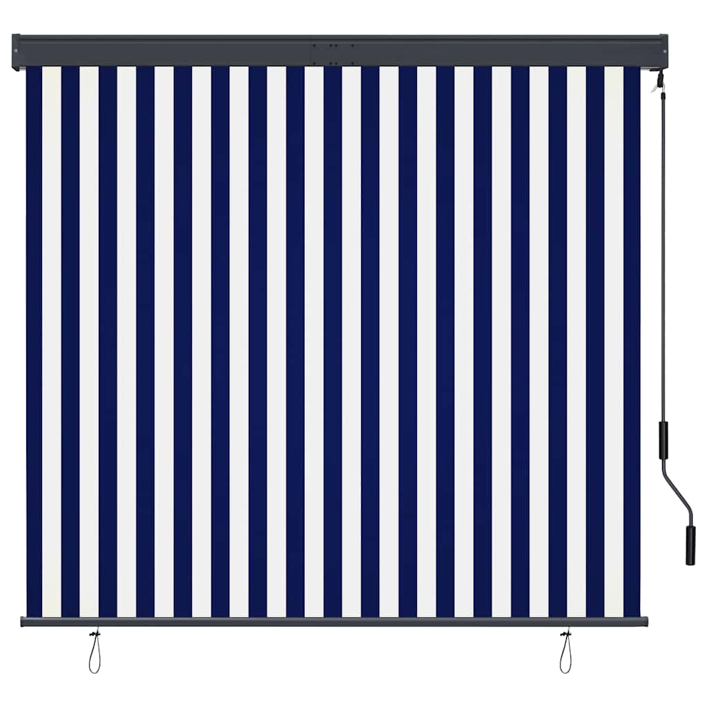 vidaXL Roleta zewnętrzna, 160x250 cm, niebiesko-biała