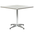 vidaXL Stolik ogrodowy, srebrny, 80x80x70 cm, aluminiowy