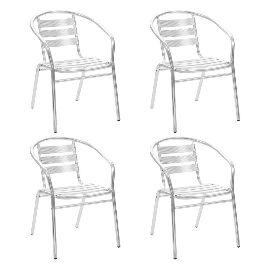vidaXL 5-częściowy zestaw mebli ogrodowych, aluminium, srebrny