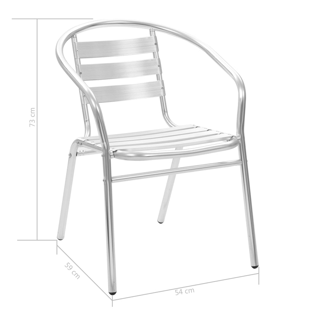 vidaXL 5-częściowy zestaw mebli ogrodowych, aluminium, srebrny